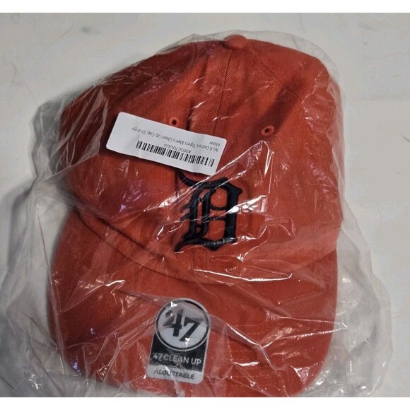 Detroit Tigers '47 Brand Orange Clean Up Adjustable Dad Hat - Picture 1 of 3